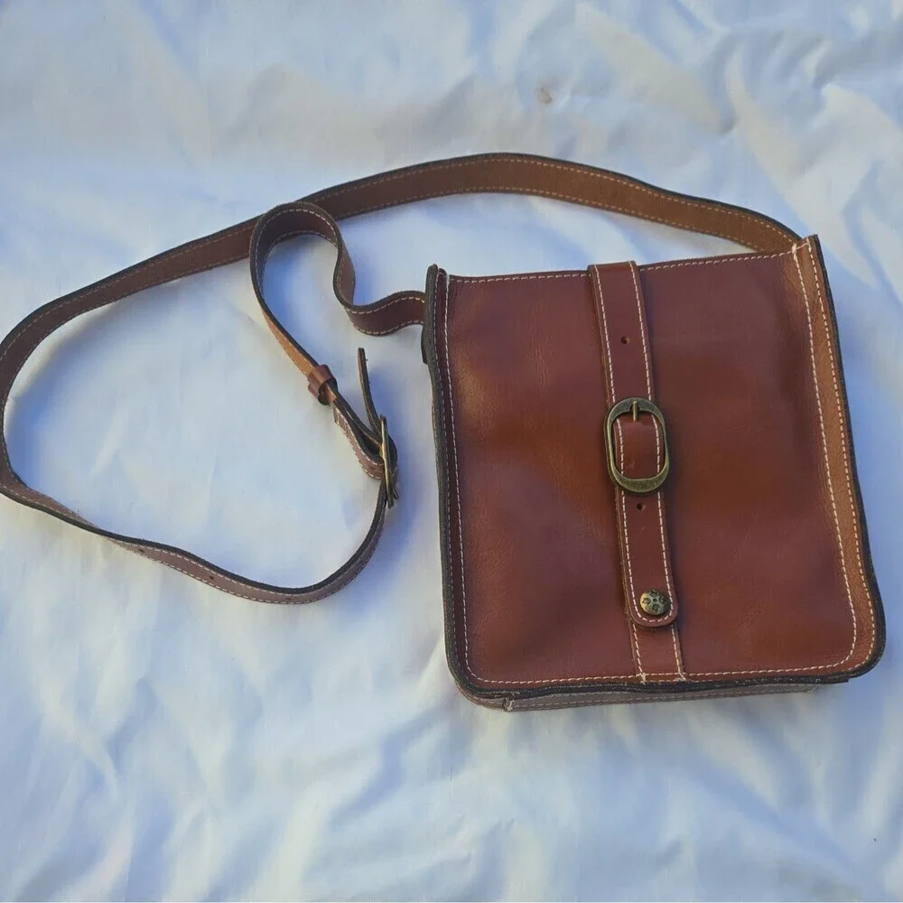 Patricia Nash VENEZIA Saddle Italian Leather Crossbody Purse Handbag Bag